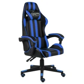 Schwarz-blauer Gaming-Stuhl aus Kunstleder von vidaXL, Bürostühle - Ref: Foro24-20518, Preis: 122,19 €, Rabatt: %
