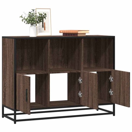 Aparador de madera de ingeniería marrón roble 100x35x76 cm von , Sideboards - Ref: Foro24-849033, Preis: 102,40 €, Rabatt: %