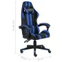 Schwarz-blauer Gaming-Stuhl aus Kunstleder von vidaXL, Bürostühle - Ref: Foro24-20518, Preis: 122,19 €, Rabatt: %