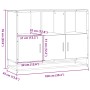 Aparador de madera de ingeniería marrón roble 100x35x76 cm von , Sideboards - Ref: Foro24-849033, Preis: 102,40 €, Rabatt: %