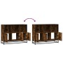 Aparador madera contrachapada color roble ahumado 100x35x76 cm by , Sideboards - Ref: Foro24-849031, Price: 105,04 €, Discoun...