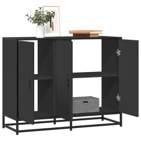 Aparador de madera de ingeniería negro 94x35x76 cm von , Sideboards - Ref: Foro24-849004, Preis: 98,68 €, Rabatt: %