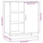 Aparador de madera de ingeniería roble marrón 62x35x76 cm von , Sideboards - Ref: Foro24-848998, Preis: 82,67 €, Rabatt: %