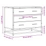 Cómoda de madera contrachapada roble marrón 70x41x56 cm by , Drawers - Ref: Foro24-849078, Price: 93,01 €, Discount: %