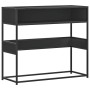 Mesa consola de madera contrachapada negro 90x35x80 cm by , Side tables - Ref: Foro24-849169, Price: 62,40 €, Discount: %