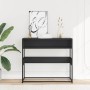 Mesa consola de madera contrachapada negro 90x35x80 cm by , Side tables - Ref: Foro24-849169, Price: 62,40 €, Discount: %
