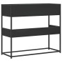 Mesa consola de madera contrachapada negro 90x35x80 cm by , Side tables - Ref: Foro24-849169, Price: 62,40 €, Discount: %
