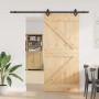 Puerta corredera con herrajes madera maciza de pino 100x210 cm von , Türen - Ref: Foro24-3332639, Preis: 256,12 €, Rabatt: %