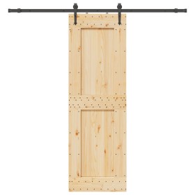 Puerta corredera con herrajes madera maciza de pino 70x210 cm von , Türen - Ref: Foro24-3332742, Preis: 170,50 €, Rabatt: %