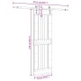 Puerta corredera con herrajes madera maciza de pino 70x210 cm von , Türen - Ref: Foro24-3332742, Preis: 170,50 €, Rabatt: %