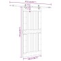 Puerta corredera con herrajes madera maciza de pino 100x210 cm von , Türen - Ref: Foro24-3332735, Preis: 231,19 €, Rabatt: %