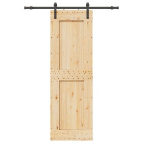 Puerta corredera con herrajes madera maciza de pino 70x210 cm von , Türen - Ref: Foro24-3332700, Preis: 164,89 €, Rabatt: %