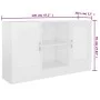 Hochglanzweißes Sperrholz-Sideboard 120x30,5x70 cm von vidaXL, Sideboards - Ref: Foro24-802783, Preis: 88,63 €, Rabatt: %