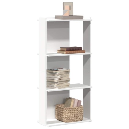Librería 3 niveles madera ingeniería blanco 60x30x120 cm by , Bookcases and shelves - Ref: Foro24-860265, Price: 58,38 €, Dis...