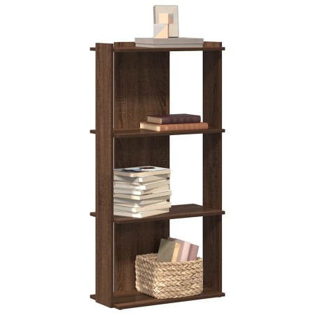 Librería 3 estantes madera ingeniería roble marrón 60x30x120 cm by , Bookcases and shelves - Ref: Foro24-860271, Price: 62,79...