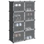 Estantería de cubos con 8 compartimentos y puertas PP negro by , Shoe racks and shoe organizers - Ref: Foro24-4019579, Price:...