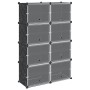 Estantería de cubos con 8 compartimentos y puertas PP negro by , Shoe racks and shoe organizers - Ref: Foro24-4019579, Price:...