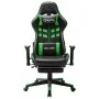 Gaming-Stuhl mit Fußstütze aus schwarzem und grünem Kunstleder von vidaXL, Gaming-Stühle - Ref: Foro24-20513, Preis: 181,85 €...