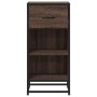Aparador madera ingeniería y metal marrón roble 35,5x35x76 cm by , Sideboards - Ref: Foro24-848958, Price: 60,29 €, Discount: %
