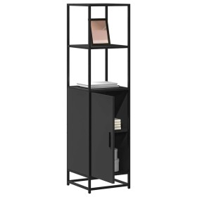 Aparador alto madera de ingeniería y metal 35,5x35x139 cm