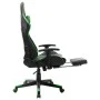 Gaming-Stuhl mit Fußstütze aus schwarzem und grünem Kunstleder von vidaXL, Gaming-Stühle - Ref: Foro24-20513, Preis: 181,85 €...