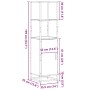 Aparador alto madera de ingeniería y metal 35,5x35x139 cm von , Sideboards - Ref: Foro24-849044, Preis: 84,88 €, Rabatt: %