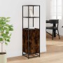 Aparador alto madera de ingeniería y metal 35,5x35x139 cm von , Sideboards - Ref: Foro24-849046, Preis: 75,29 €, Rabatt: %