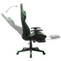 Gaming-Stuhl mit Fußstütze aus schwarzem und grünem Kunstleder von vidaXL, Gaming-Stühle - Ref: Foro24-20513, Preis: 188,03 €...