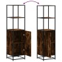 Aparador alto madera de ingeniería y metal 35,5x35x139 cm de , Aparadores - Ref: Foro24-849046, Precio: 75,20 €