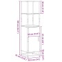 Aparador alto madera de ingeniería y metal 35,5x35x139 cm von , Sideboards - Ref: Foro24-849046, Preis: 75,29 €, Rabatt: %