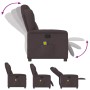 Sillón de masaje reclinable de tela marrón oscuro by , Armchairs - Ref: Foro24-4015591, Price: 204,49 €, Discount: %