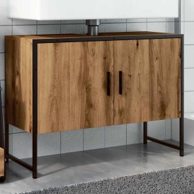 Mueble de lavabo madera de ingeniería roble artisan 80x33x60 cm by , bathroom vanities - Ref: Foro24-857705, Price: 73,70 €, ...