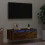 Mueble de TV con luces LED roble ahumado 75x35,5x25 cm von , TV-Möbel - Ref: Foro24-860233, Preis: 71,62 €, Rabatt: %