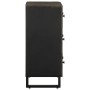 Aparadores 2 uds. madera maciza de mango negro 60x33x75 cm by , Lockers and storage cabinets - Ref: Foro24-3309998, Price: 23...