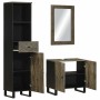 Conjunto de muebles de baño 3 piezas madera maciza mango negro by , Bathroom furniture - Ref: Foro24-3310001, Price: 251,47 €...