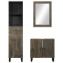 Conjunto de muebles de baño 3 piezas madera maciza mango negro by , Bathroom furniture - Ref: Foro24-3310001, Price: 251,47 €...