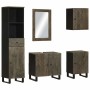 Conjunto de muebles de baño 5 piezas madera maciza mango negro by , Bathroom furniture - Ref: Foro24-3310003, Price: 375,20 €...