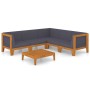 Gartenmöbel- und Kissenset 6-teilig aus massivem Akazienholz von vidaXL, Gartensets - Ref: Foro24-3058123, Preis: 743,09 €, R...