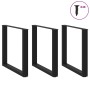 Patas para mesa centro forma U 3 uds acero negro 90x(72-73) cm by , Table legs - Ref: Foro24-4013208, Price: 112,11 €, Discou...