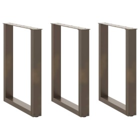 Patas mesa centro forma U 3uds acero natural 70x(72-73)cm acero by , Table legs - Ref: Foro24-4013203, Price: 117,61 €, Disco...