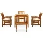 Garten Esstischgarnitur 5 Stück und Kissen massivem Akazienholz von vidaXL, Gartensets - Ref: Foro24-3058083, Preis: 507,46 €...