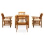 Garten Esstischgarnitur 5 Stück und Kissen massivem Akazienholz von vidaXL, Gartensets - Ref: Foro24-3058083, Preis: 516,54 €...