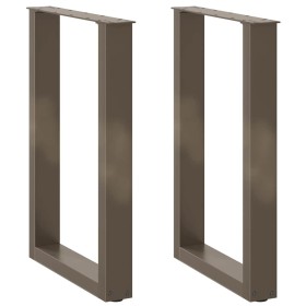 Patas para mesa comedor forma U 2uds acero natural 50x(72-73)cm de , Patas para mesas - Ref: Foro24-4013179, Precio: 83,13 €,...