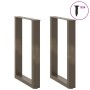 Patas para mesa comedor forma U 2uds acero natural 50x(72-73)cm de , Patas para mesas - Ref: Foro24-4013179, Precio: 83,02 €,...