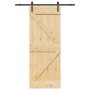Puerta corredera con herrajes madera maciza de pino 80x210 cm von , Türen - Ref: Foro24-3332607, Preis: 218,60 €, Rabatt: %