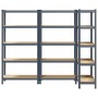 Estante almacenaje 5 niveles 3 uds acero y madera contrachapada de , Estanterías industriales - Ref: Foro24-3307594, Precio: ...