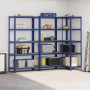 Estanterías de 5 baldas 3 uds madera contrachapada y acero azul by , Industrial shelving - Ref: Foro24-3307606, Price: 170,20...