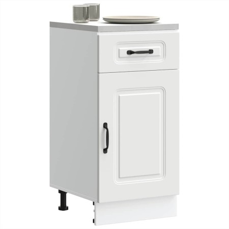 Mueble bajo de cocina Kalmar madera de ingeniería blanca by , Kitchen cabinets - Ref: Foro24-853467, Price: 86,27 €, Discount: %