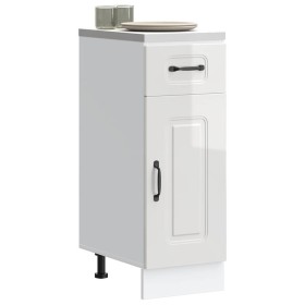 Mueble bajo cocina Kalmar madera ingeniería blanca alto brillo de , Armarios de cocina - Ref: Foro24-853459, Precio: 71,28 €,...