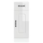 Mueble bajo cocina Kalmar madera ingeniería blanca alto brillo by , Kitchen cabinets - Ref: Foro24-853459, Price: 71,28 €, Di...